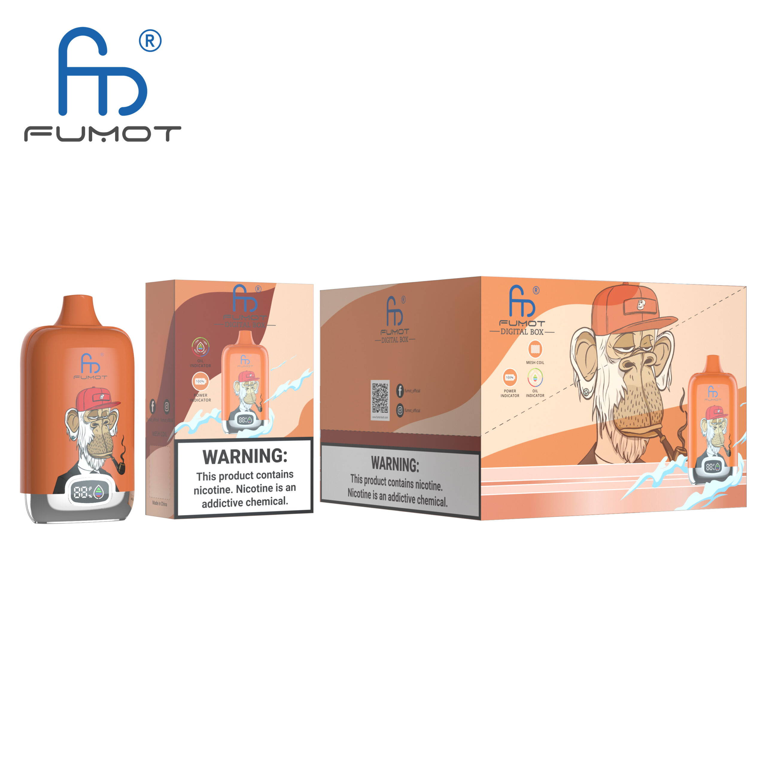 Fumot Digital Box 12000 Red Apple Ice – Bild 3